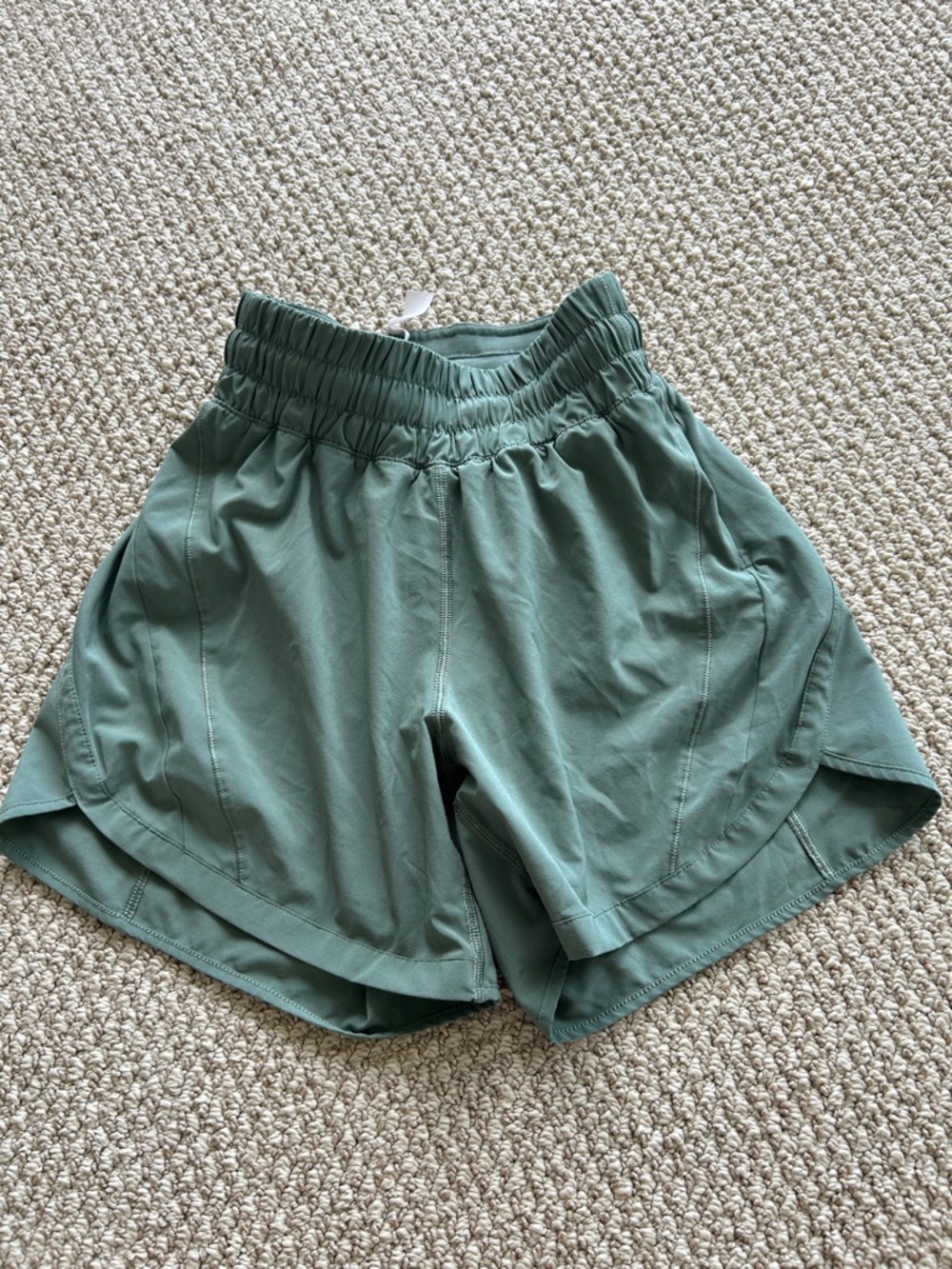 Women's Elastic-Waist Performance Shorts in Sage Green